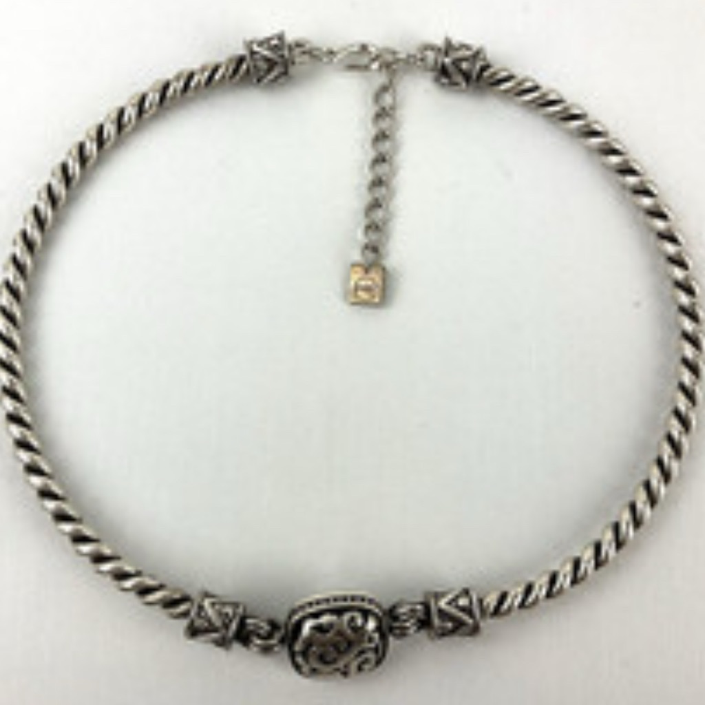 Elegant Silver-Toned Twisted Necklace